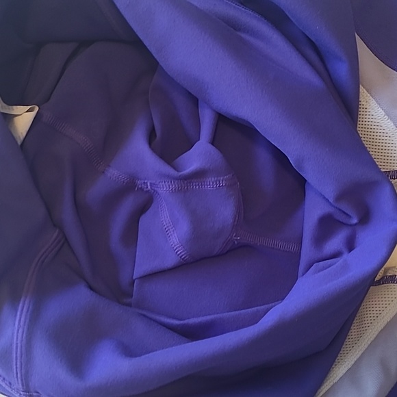 Fabletics Powerhold Purple Colorblock Mesh Panel Athletic Athleisure Leggings - Picture 9 of 12
